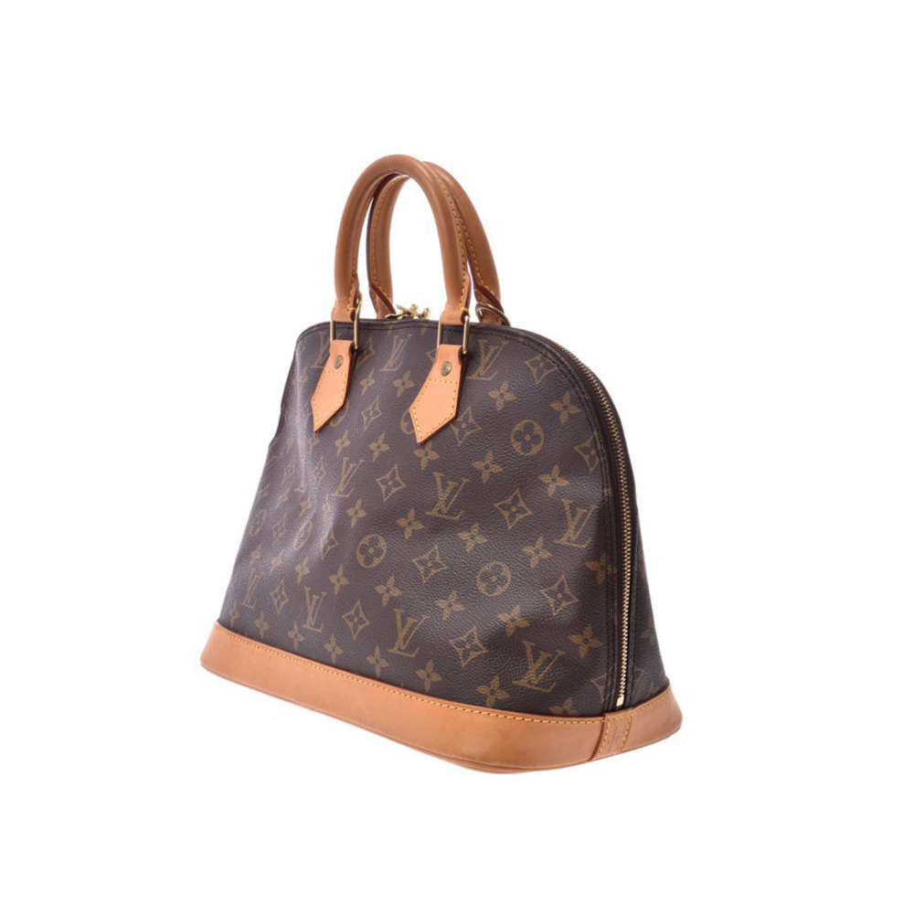 Louis Vuitton Brown Handbag Monogram Leather Alma